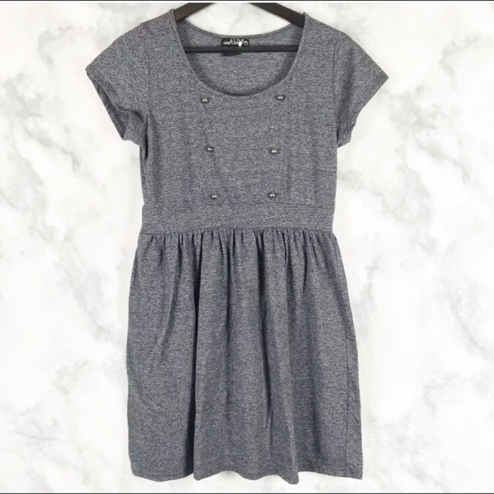One Clothing Cute Charcoal Grey Dress MEDIUM